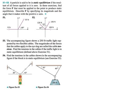 Solved A Particle Is Said To Be In Static Equilibrium If The