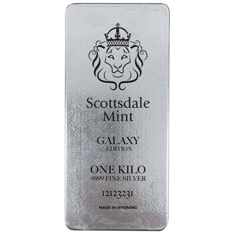 Buy the Scottsdale Mint Galaxy Edition Silver Kilo Bar by Scottsdale Mint