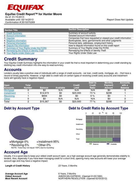 Equifax Fact Rpt 01152013 Pdf Credit History Identity Theft