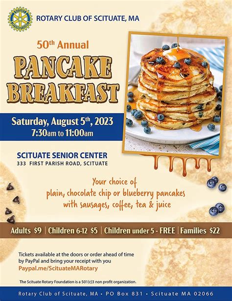 Rotary Club Of Scituate Annual Heritage Days Pancake Breakfast Rotary