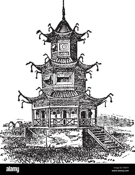 Chinese Pagoda Sketch Best Decorations