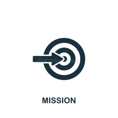 Mission Icon Monochrome Simple Sign From Challenges Collection Stock