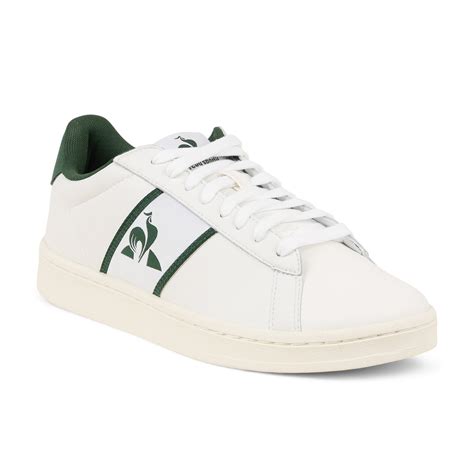 Baskets Classic Soft Le Coq Sportif Blanc Vert Homme Bessec Chaussures