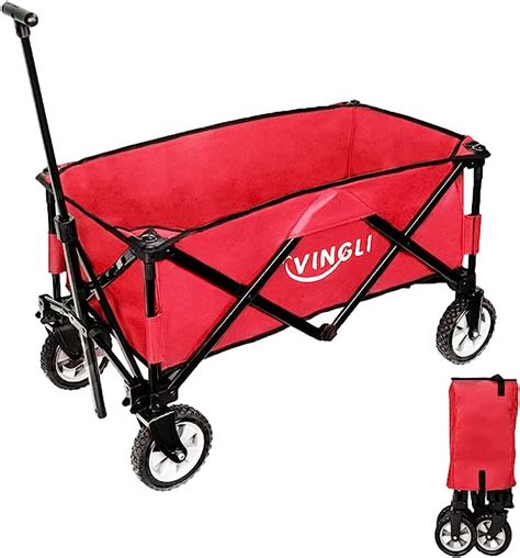 Outvita Chariot De Plage Pliable Chariot De Transport Poign E R Glable