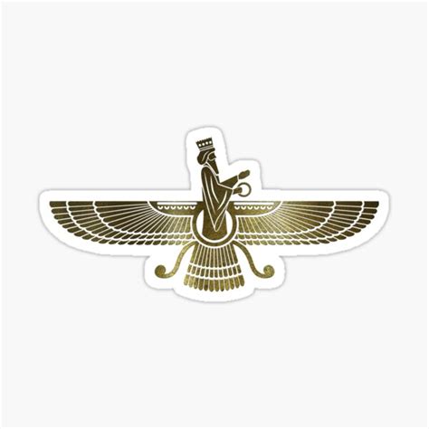 Farohar Faravahar Fravashi Sticker For Sale By Nartissima Redbubble