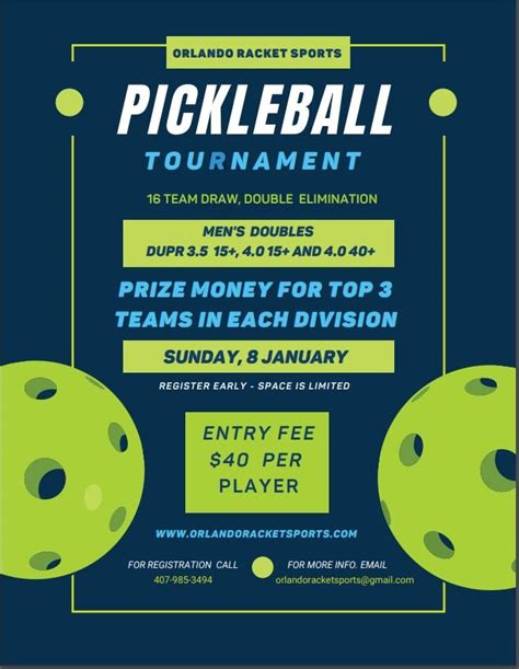 Pickleball Tournament — Orlando Racket Sports