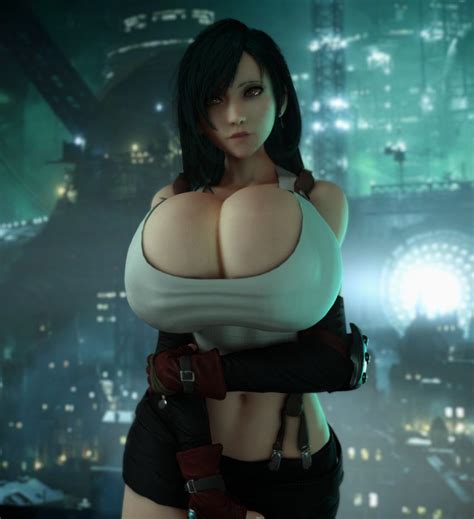 Final Fantasy Sex Art Female Only Tifa Lockhart Black Hair Thick