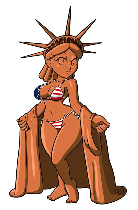 Statue Of Liberty In A Bikini By Tansau But I Removed Copper Oxidation With An Axe R VKoteAndStuff
