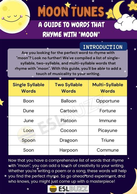 Words That Rhyme With Moon To Tune In With Your Mood ESLBUZZ