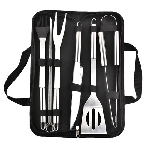Cowin Professional Outdoor BBQ Grill Tools Set, 9 PCS Stainless Steel ...