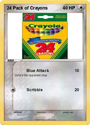 Pokémon 24 Pack Of Crayons Blue Attack My Pokemon Card