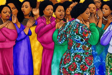 Beautiful Plus Size Black Women Praying To God Creative Fabrica