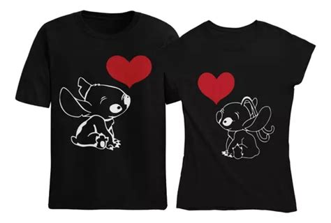 Playeras D O Pareja Para Novios Stich Y Angel