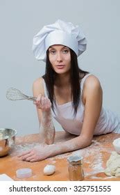 Sexy Woman Chef Uniform Knead Dough Stock Photo 325751555 Shutterstock