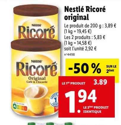 Promo Ricoré Original Nestlé chez Lidl iCatalogue fr