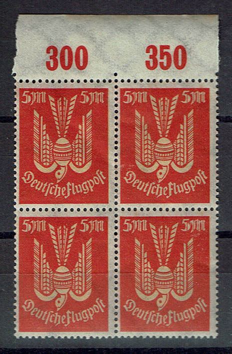 5 Mark 1922 Deutsches Reich Mi Nr 218 POR Flugpostmarken Holztaube