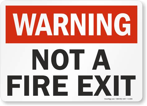 Fire Door Signs - Fire Exit Signs & Not A Fire Exit Signs