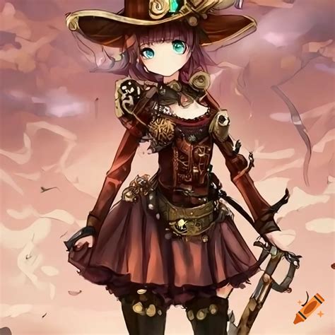 Steampunk Anime Girl Illustration