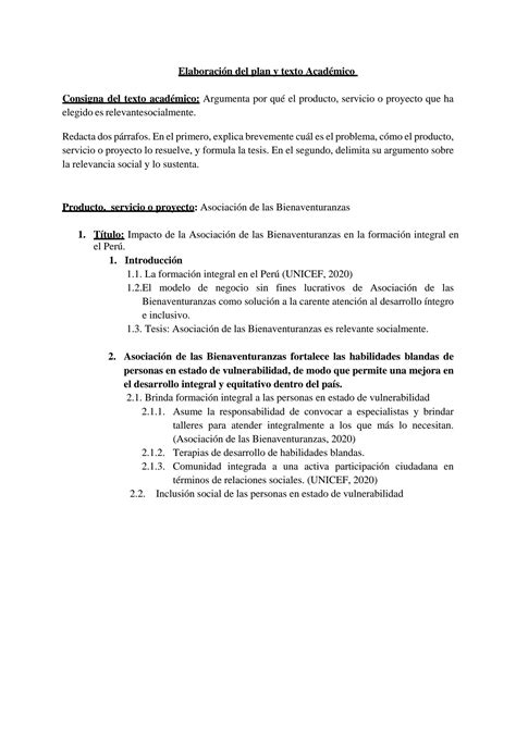 SOLUTION Texto Academico Sobre Impacto De La Asociaci N De Las