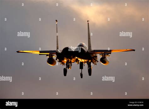 Mcdonnell Douglas Boeing F E Strike Eagle Landing At Raf Lakenheath