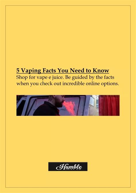 Ppt 5 Vaping Facts You Need To Know Powerpoint Presentation Free