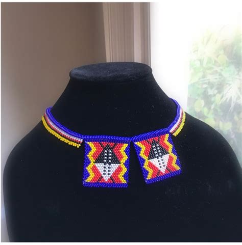 Kingdom Of Eswatini Ligcebesha Beaded Swazi Unisex Necklace Etsy