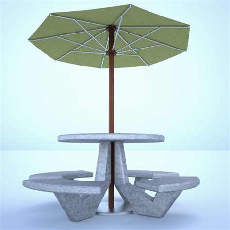 concrete picnic table umbrella max