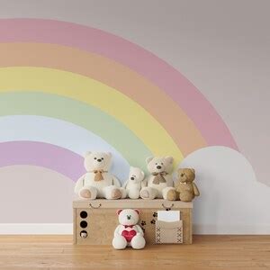 Rainbow Themed Wallpaper for Kids Room-sweet Mural for Home - Etsy