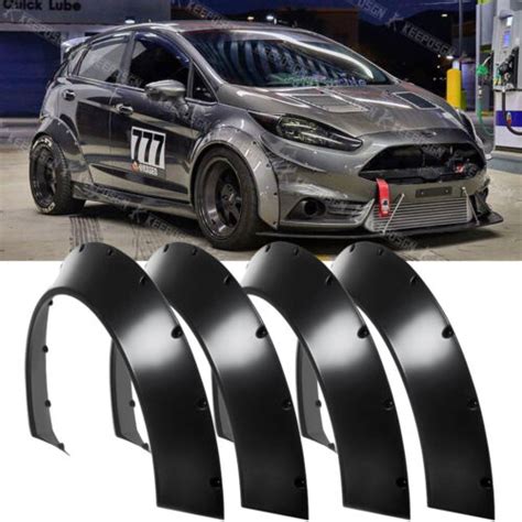 For Ford Fiesta Fender Flares Extra Wide Body Kit Flexible Wheel Arches