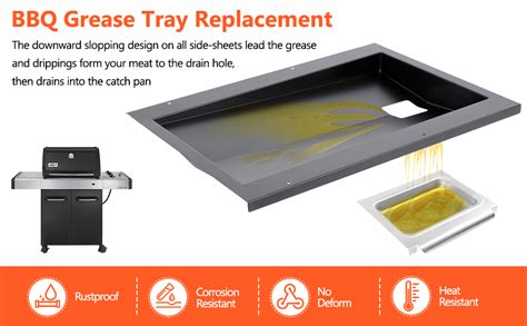 Amazon Qulimetal Grease Tray With Catch Pan For Weber