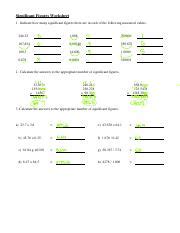 Significant Digits Worksheet.pdf - Significant Figures Worksheet 1 ...