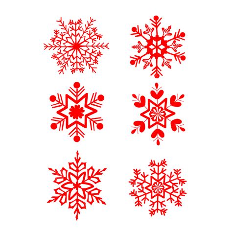 Red Snowflake Png Image Red Snowflake Pattern Snowflake Clipart