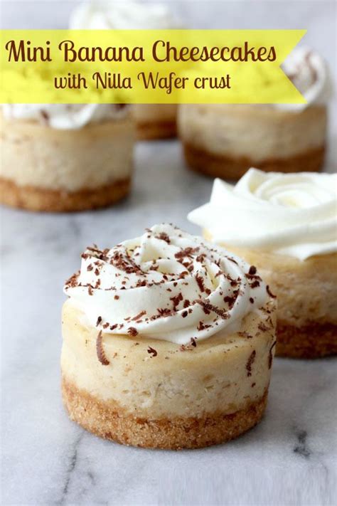 Mini Banana Cheesecakes With Nilla Wafer Crust Razitafoodrecipes