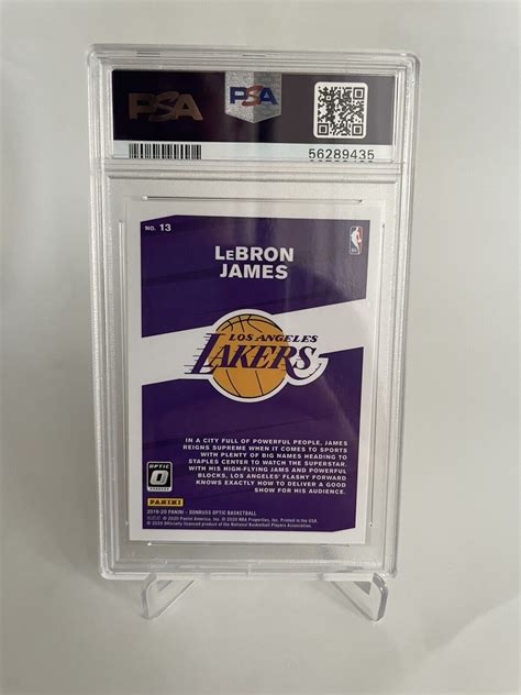 2019 20 Panini Donruss Optic Lebron James 13 My House PSA 9 EBay