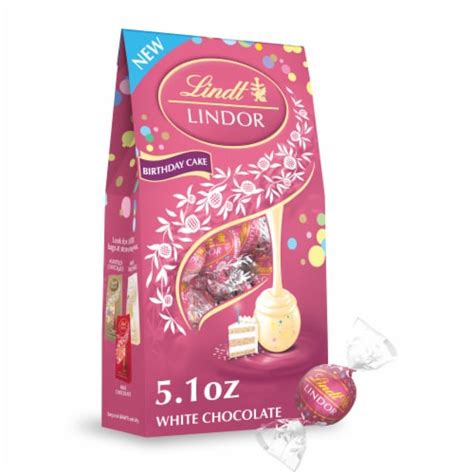 Lindt Lindor Birthday Cake White Chocolate Candy Truffles Bag 1 Bag 5 1 Oz Kroger