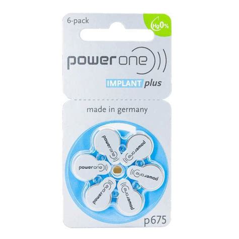 Hörgerätebatterien power one implant plus p675 Vital Energie