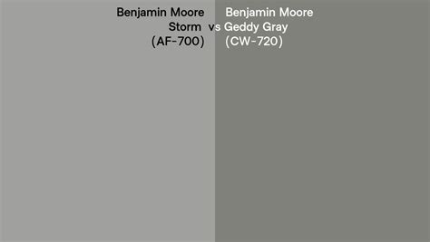 Benjamin Moore Storm Vs Geddy Gray Side By Side Comparison