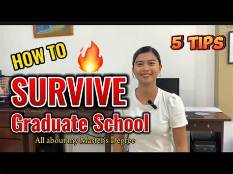 Paano Ba Maka Survive Sa Graduate School Tips Youtube