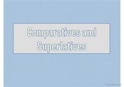 Comparatives English Esl Powerpoints