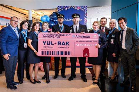 Air Transat Launches Inaugural Flight Between Montréal and Marrakech