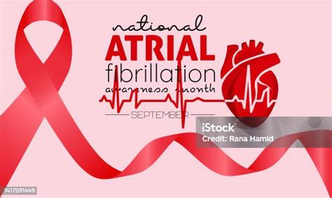 Vector Illustration Design Concept Of National Atrial Fibrillation