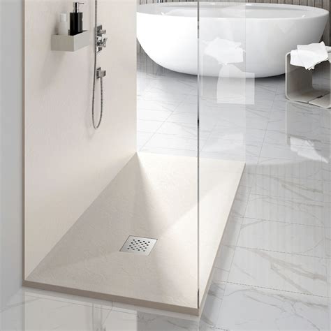 Rectangular Shower Base SERIES G DAYA Floor Level Fiberglass