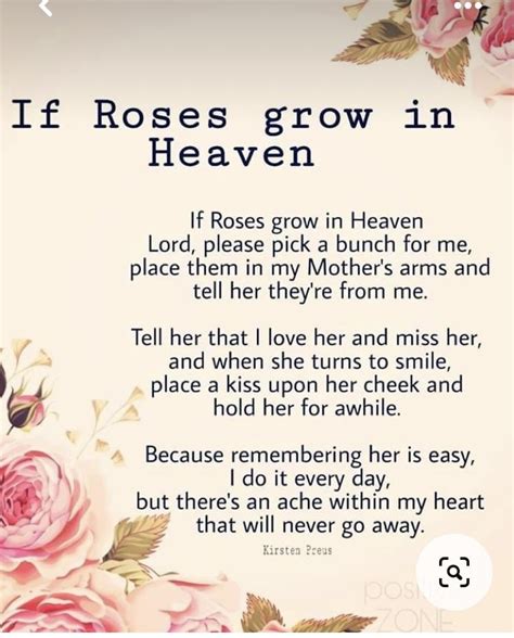 If Roses Grow In Heaven Poem