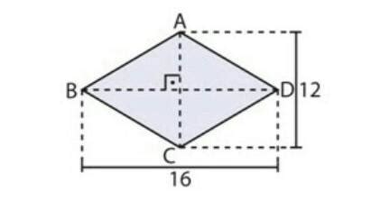 Determine A Rea Do Losango Abcd Considerando Que A Unidade Das