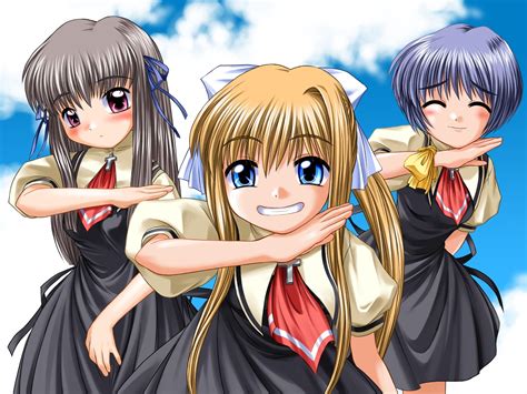 Three female anime characters HD wallpaper | Wallpaper Flare