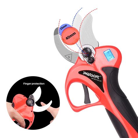 Swansoft Mm Electric Pruning Shears Garden Portable Cordless Pruner