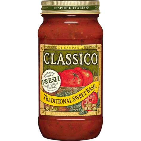 Classico Pasta Sauce Traditional Sweet Basil Tomato And Basil Dagostino