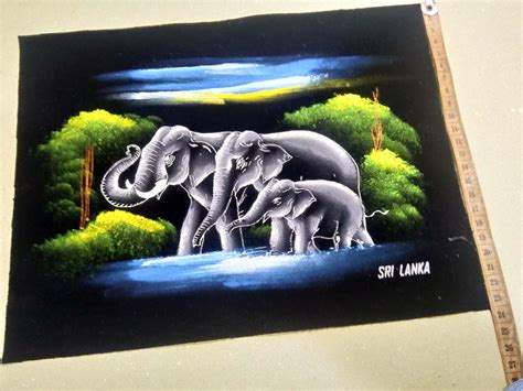 Sri Lankan Elephant wall art oil painting gift | Etsy