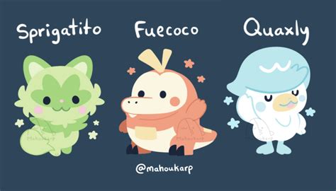 Sprigatito Fuecoco And Quaxly Pokemon Drawn By Mahoukarp Danbooru