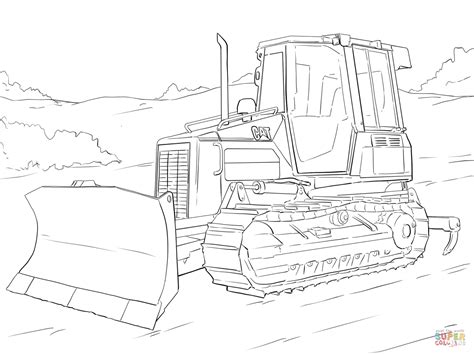 Caterpillar Bulldozer coloring page | Free Printable Coloring Pages